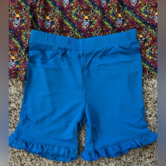 NWT Posh Peanut Kid’s Size 3T / 4T Sleeveless Top Ruffled Short Set | Hunter - Picture 10 of 10